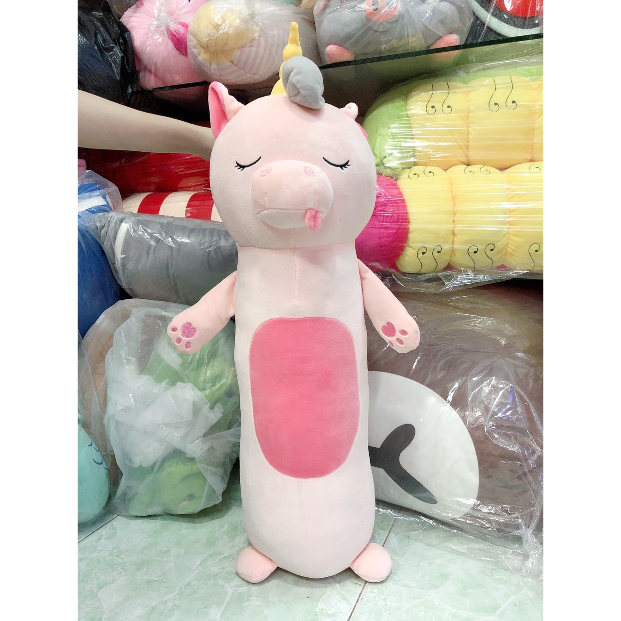 Gối ôm , gấu bông hình thú Unicorn 70cm