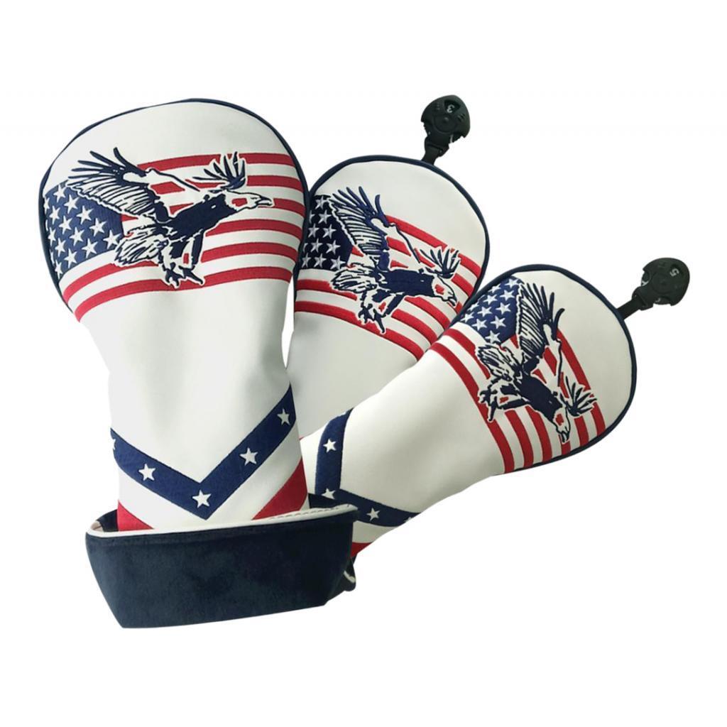 3pcs/set Golf Club Head Cover Wood Driver Headcover With Number Tag