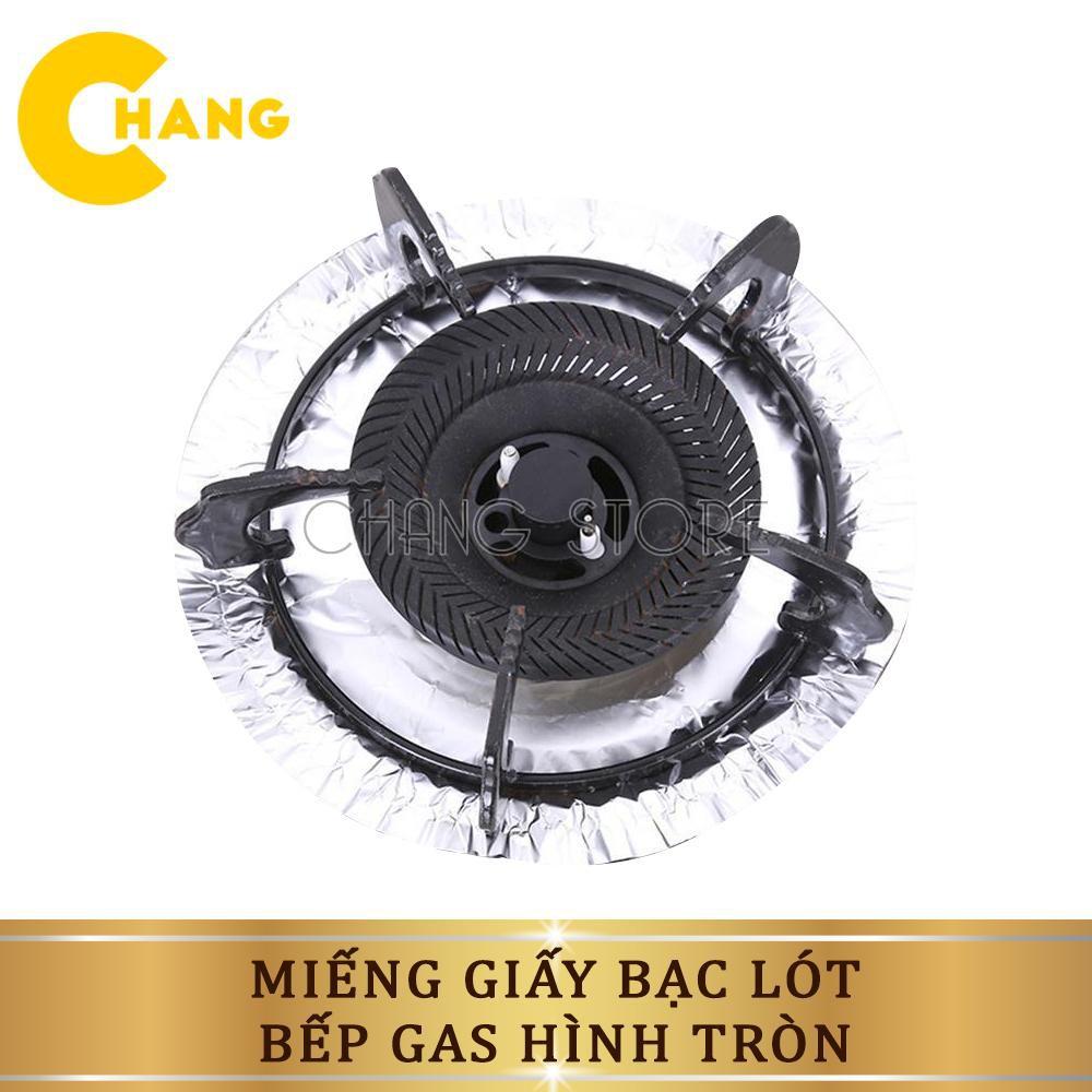 Miếng Giấy Bạc Lót Bếp Ga Hình Tròn Tiện Dụng