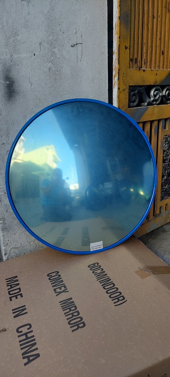 Gương cầu lồi 60cm màu đen làm Derco, phong thủy, trang trí shop bán hàng