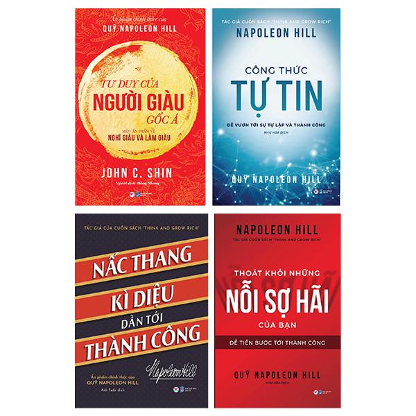 Bộ Sách Tư Duy Của Người Giàu Gốc Á + Công Thức Tự Tin Để Vươn Tới Sự Tự Lập Và Thành Công + Nấc Thang Kì Diệu Dẫn Đến Thành Công + Thoát Khỏi Những Nỗi Sợ Hãi Của Bạn Để Tiến Bước Tới Thành Công