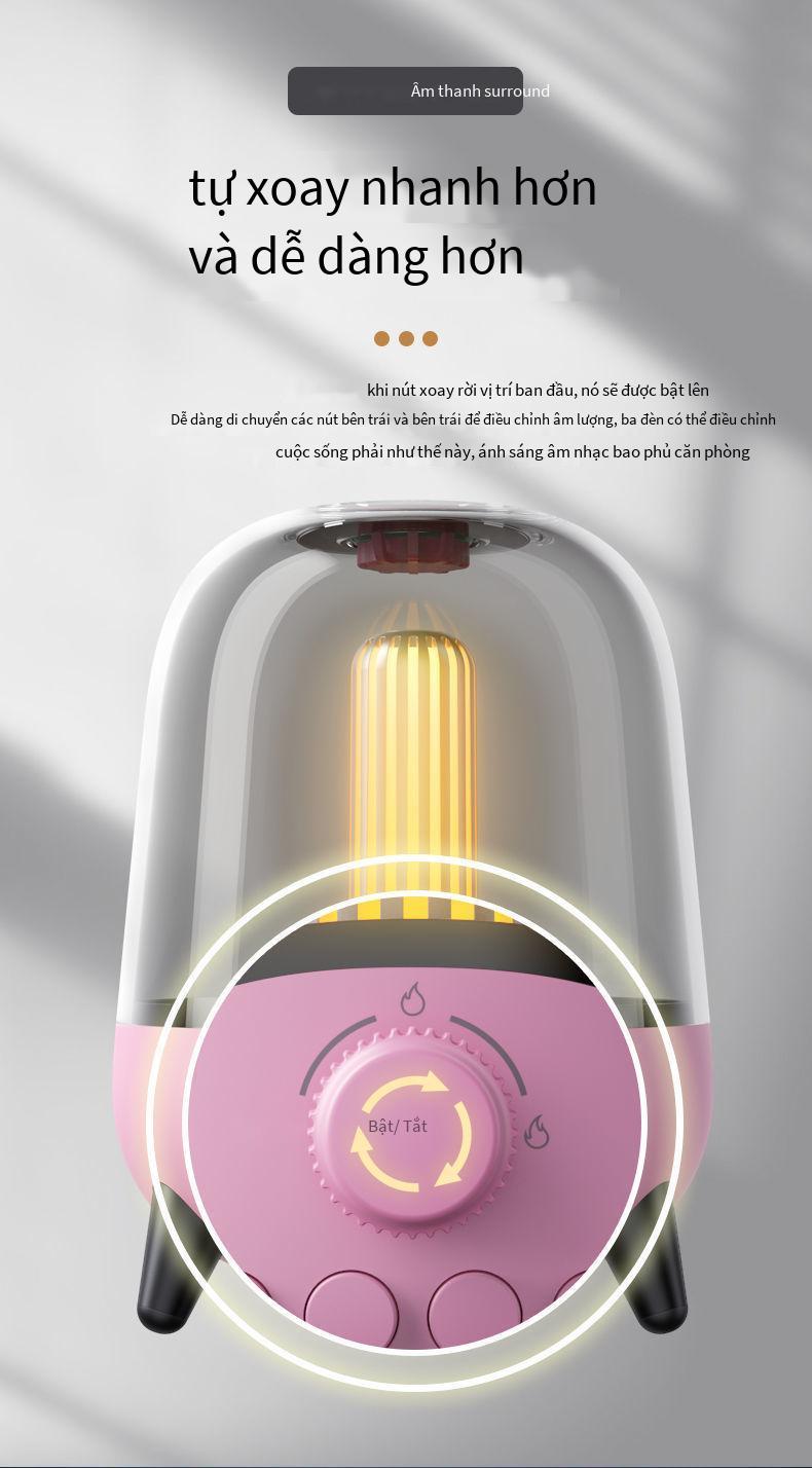 Phong cách mới nhất thương mại điện tử mới LP-20 đèn ngủ thông minh quà tặng loa bầu không khí nhẹ với thẻ radio Loa Bluetooth