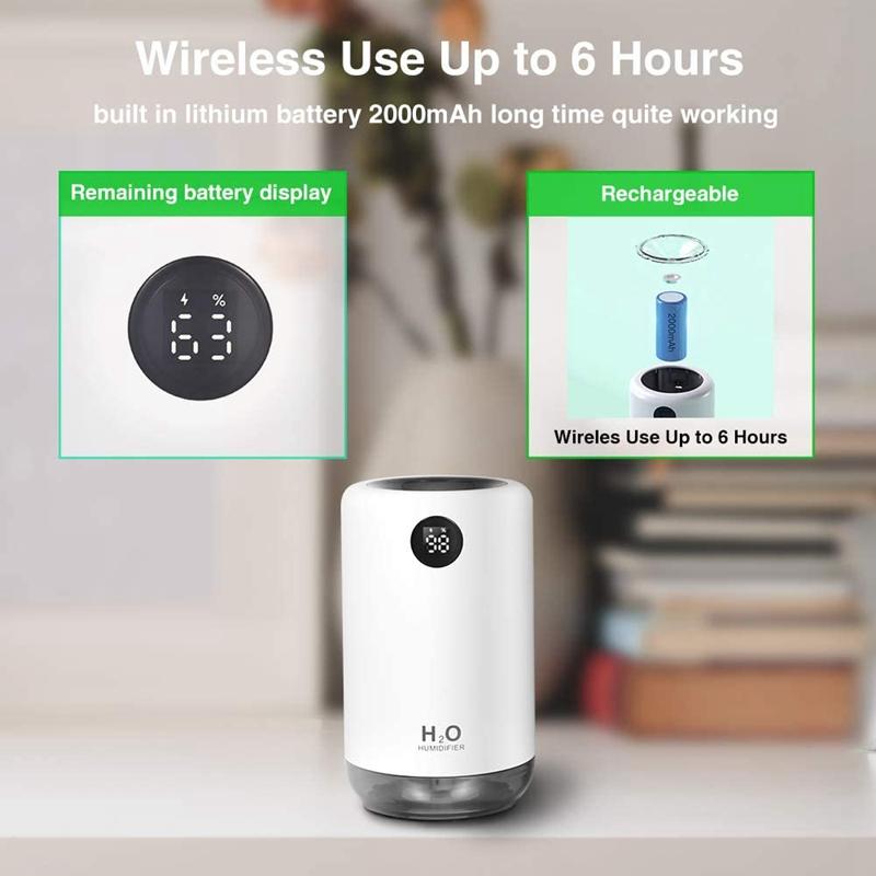 Di Động Máy Phun Sương Tạo Độ Ẩm Mini Nhỏ Thoáng Mát Sương Máy Tạo Ẩm, Phun Sương 500Ml USB Máy Tạo Độ Ẩm Không Khí, Máy Tính Để Bàn Máy Phun Sương Tạo Ẩm Cho Phòng Ngủ Văn Phòng