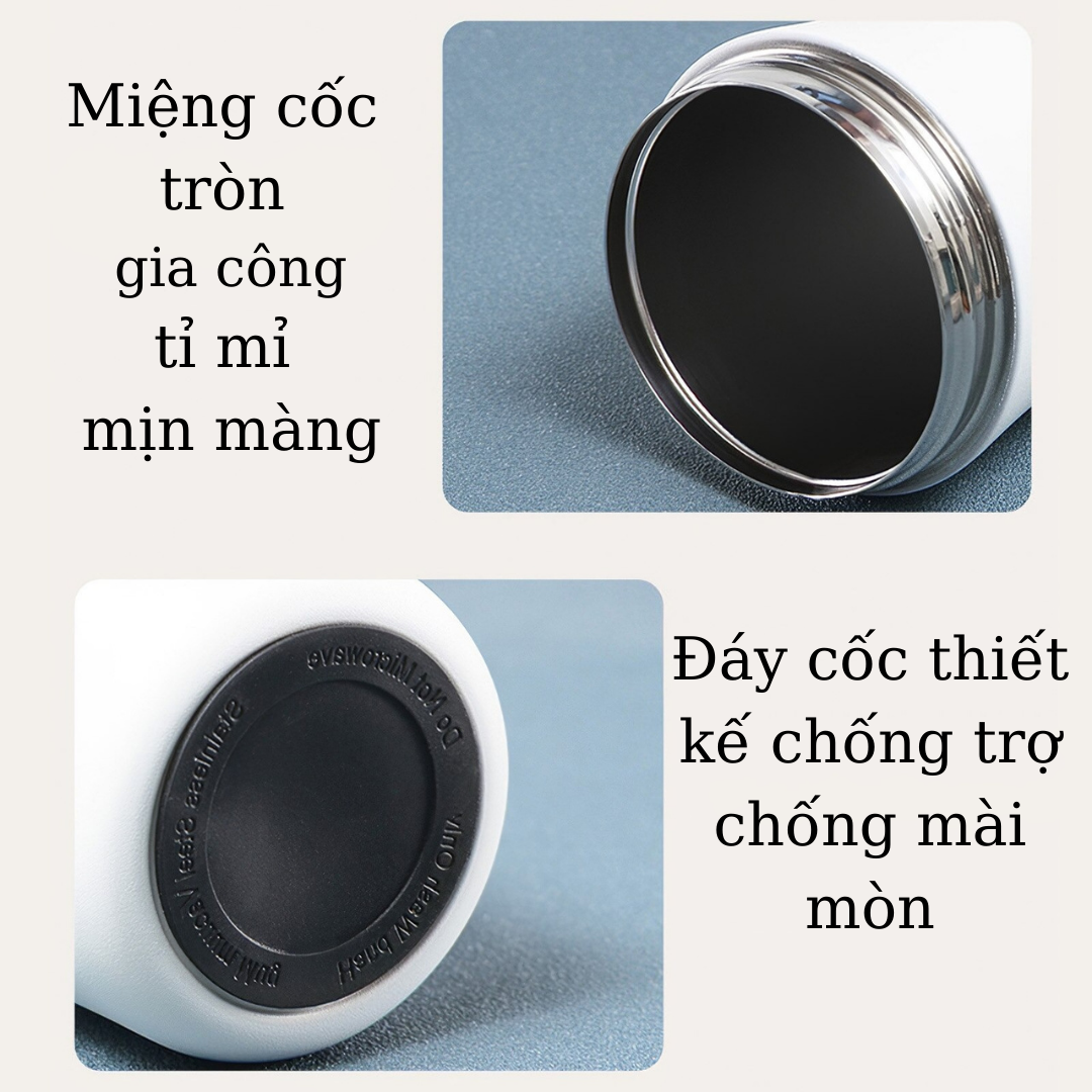 Ly cốc giữ nhiệt coffee lõi inox 304 có ống hút TiLoKi TGN08 dung tích 400ml