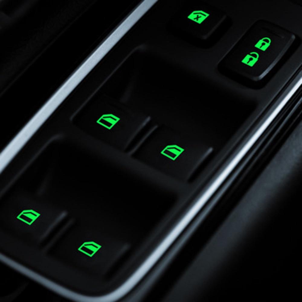 Miếng Dán Phản Quang Trên Nút Bấm Tappi Cửa, Tấm Dán Cụm Công Tắc Nâng Hạ Kính - MVN AUTO