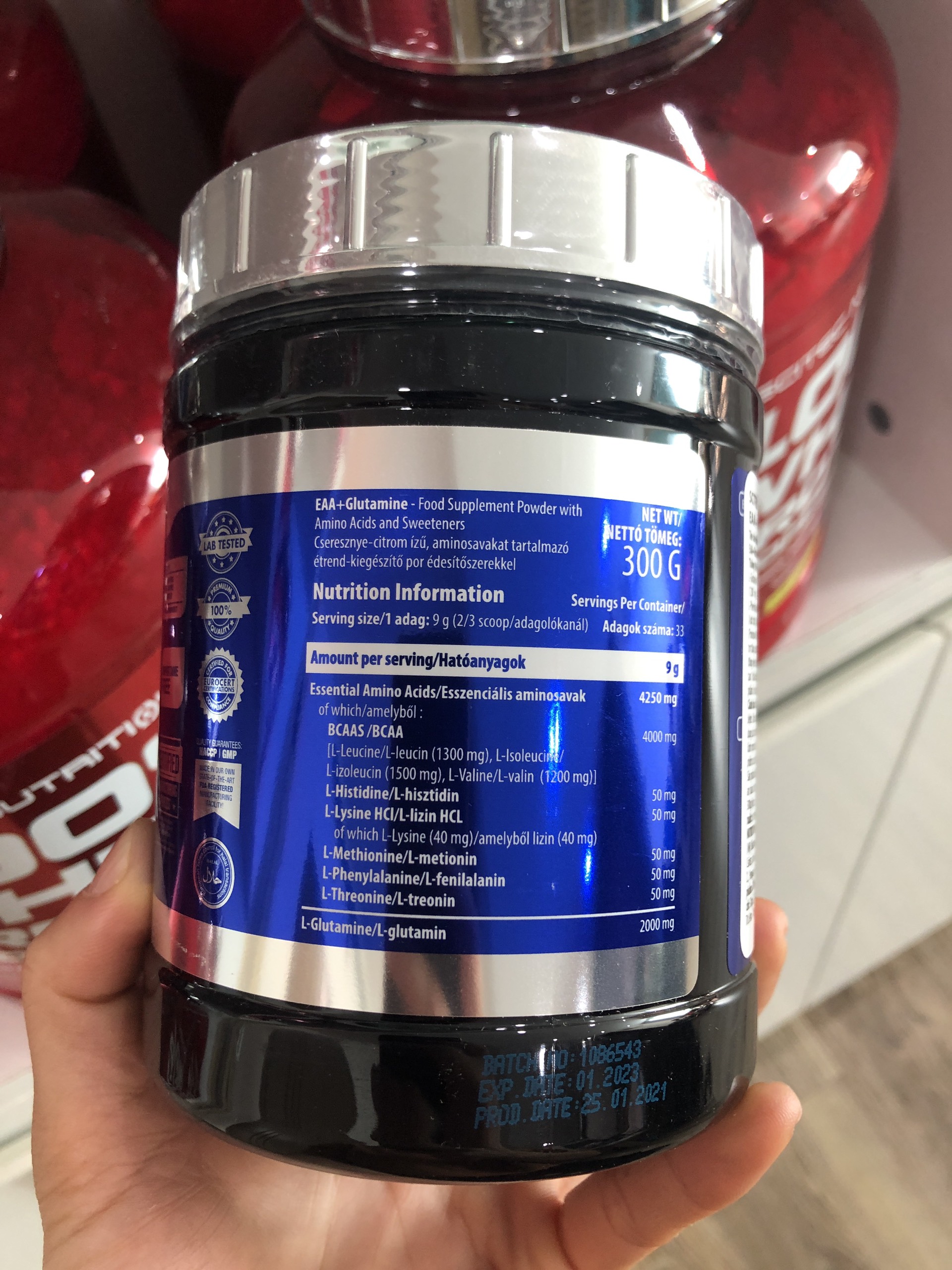 Thực phẩm bổ sung năng lượng EAA+ Glutamine