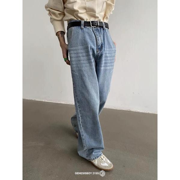Quần baggy jeans ống suông nam ms813