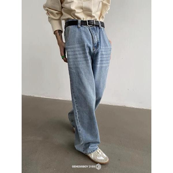 quần baggy jeans ống suông nam ms813