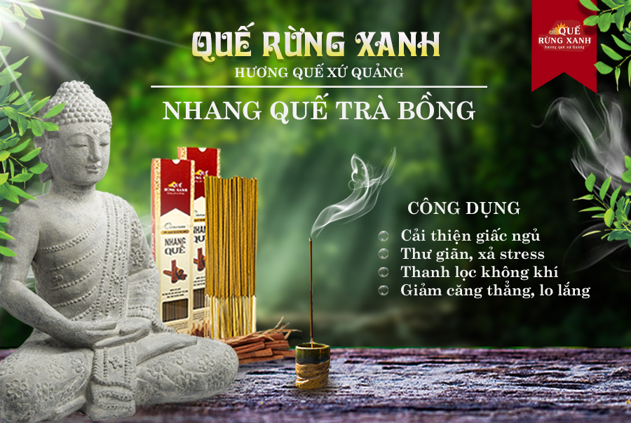 [Kèm quà tặng] Combo 8 hộp nhang thảo mộc hương quế Quế Rừng Xanh 100% nguyên chất từ Quế Rừng Trà Bồng 70 nén/hộp cao 30cm