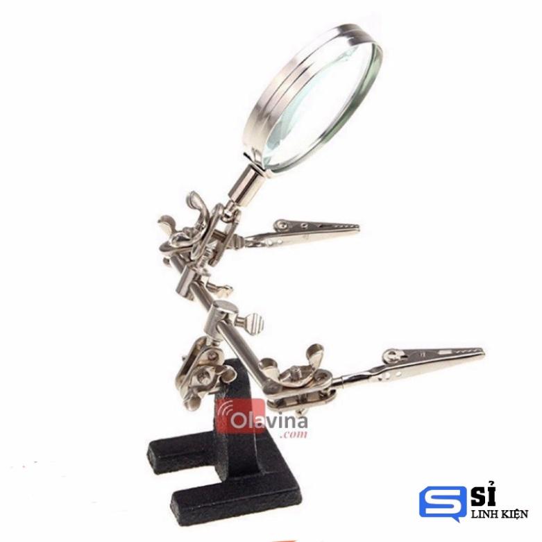 Kính lúp để bàn hỗ trợ kẹp mạch