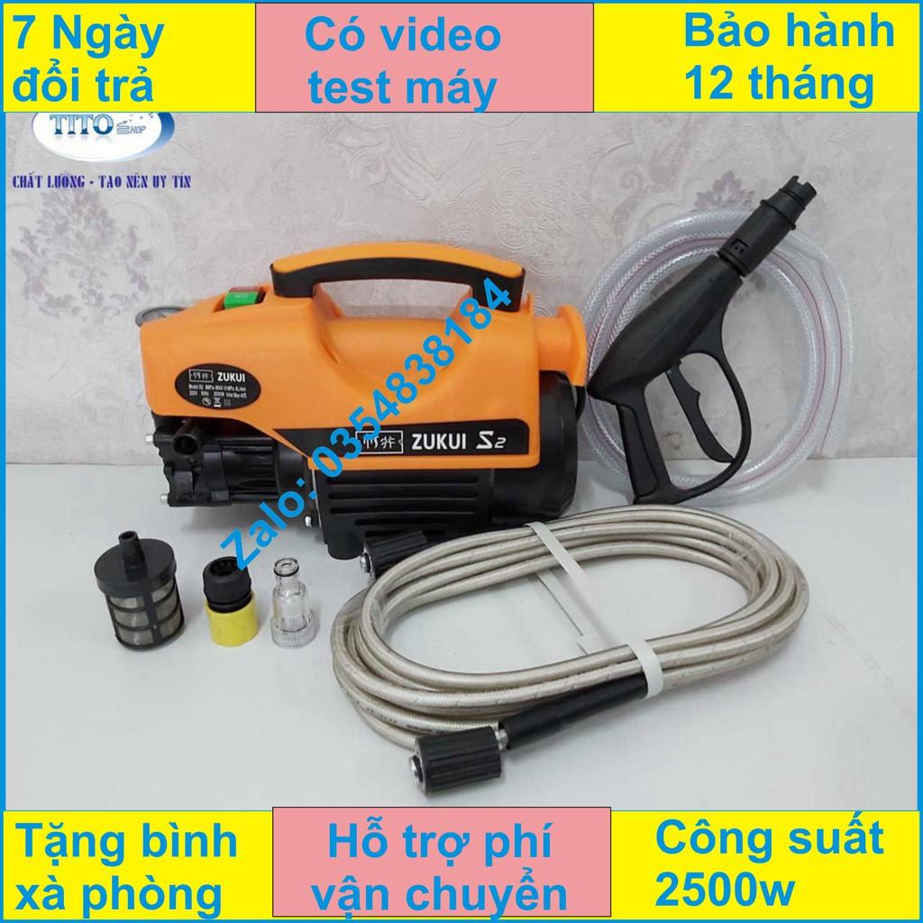 Máy rửa xe gia đình Nakata 2500w, Máy rửa xe công suất mạnh đánh bay mọi vết bẩn - Tặng bình xịt tuyết