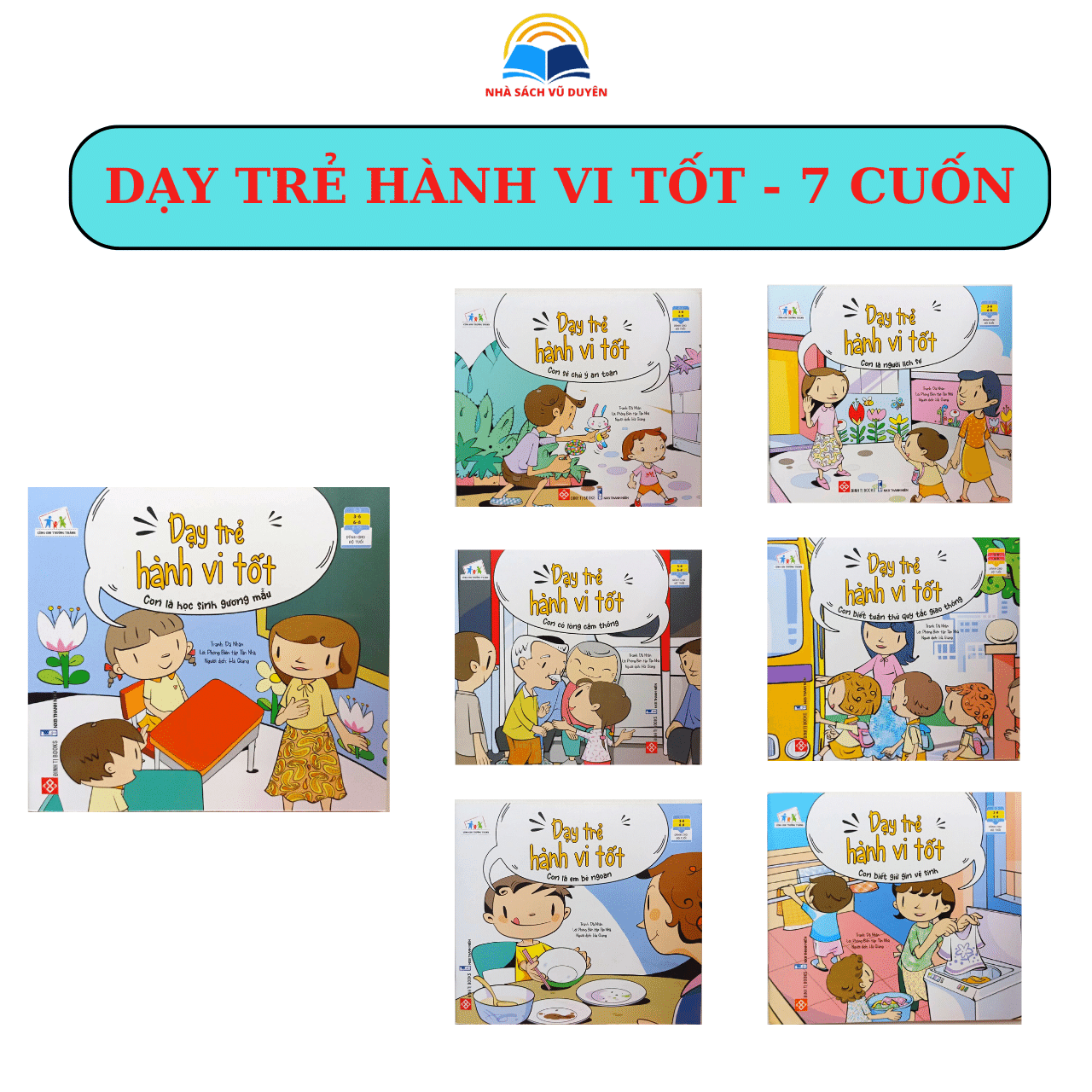 Sách - Dạy Trẻ Hành Vi Tốt Cho Bé Từ 3-8 Tuổi - Trọn Bộ 7 Cuốn