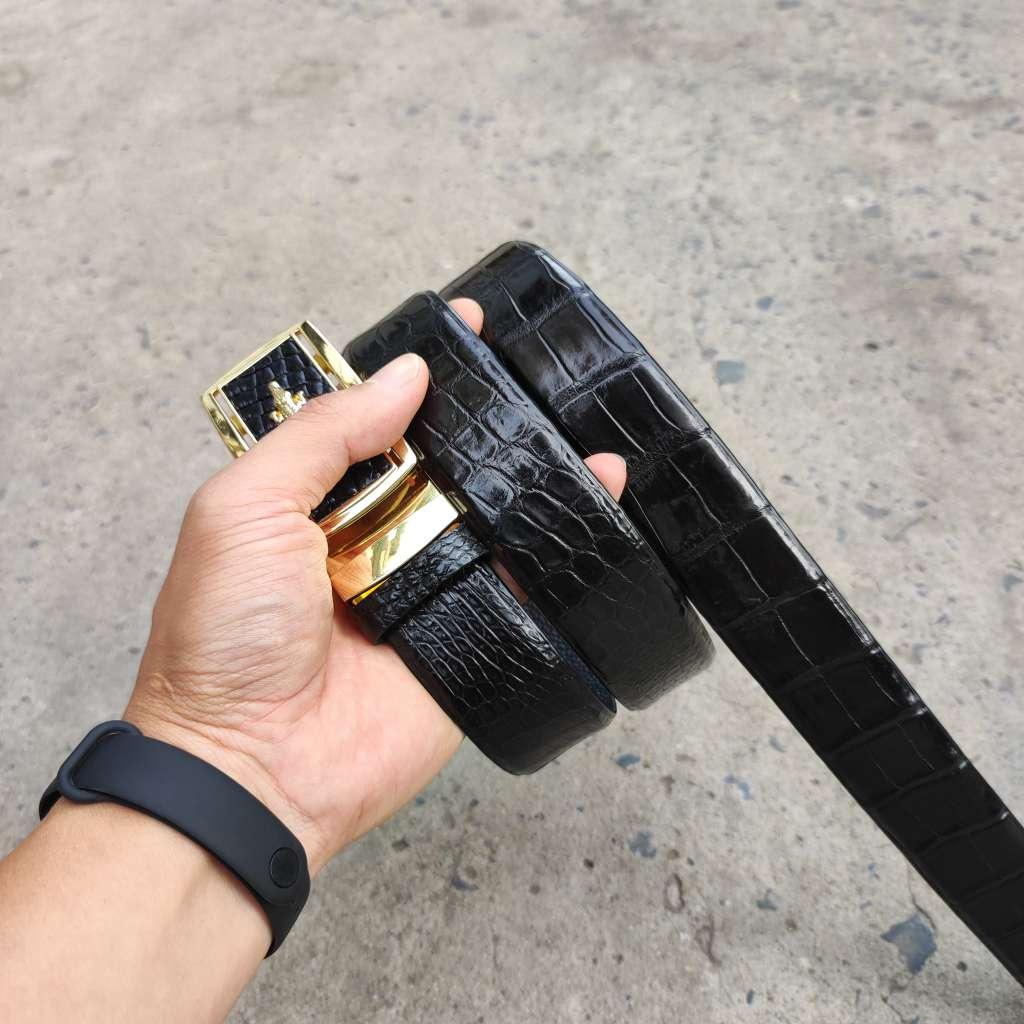 Thắt lưng liền nguyên tấm da bụng cá sấu N29D2