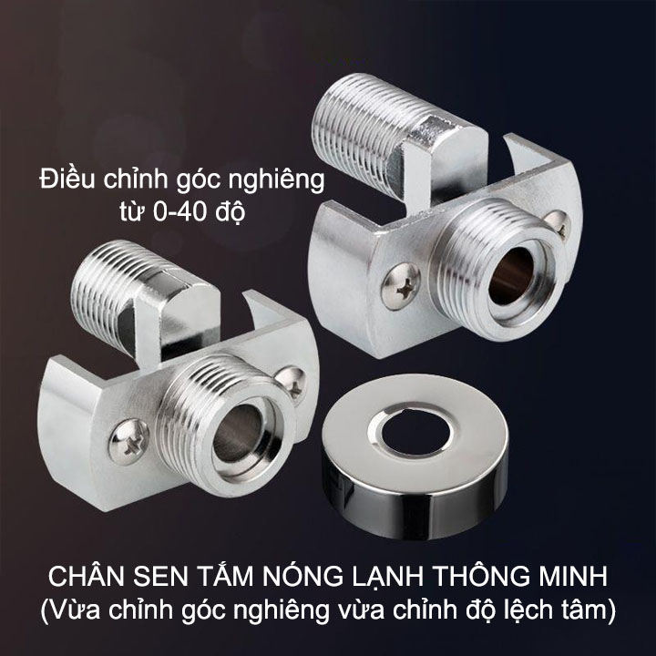 01 Phụ kiện chân sen tắm nong lạnh điều chỉnh nghiêng, lệch tâm thông minh tiện dụng