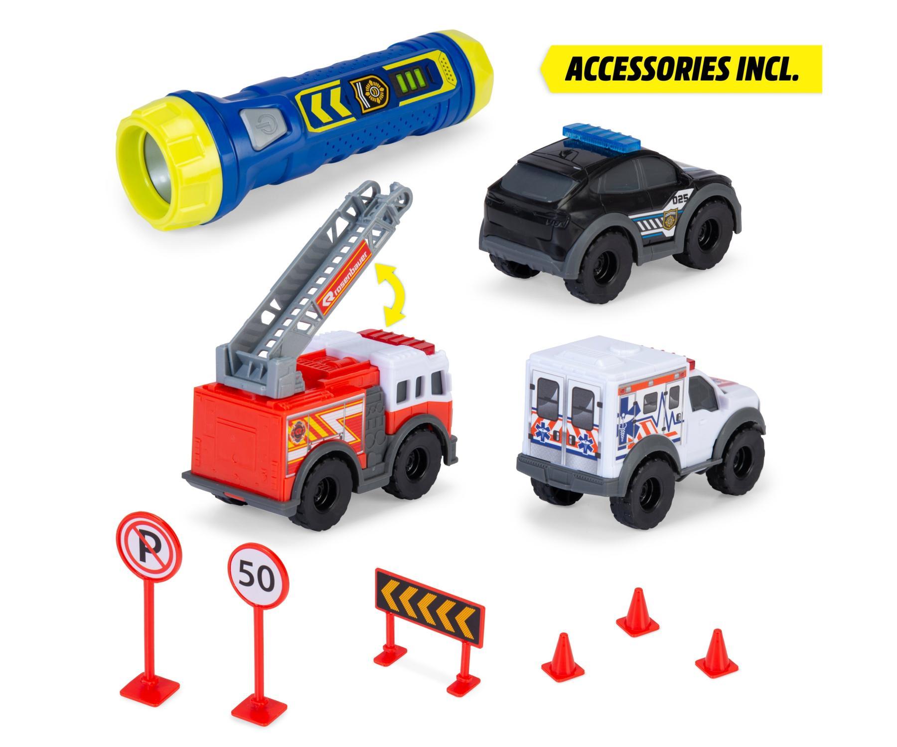 Bộ Đồ Chơi Mô Hình Xe Cứu Hộ Micro SOS Playset - Dickie Toys 203714024
