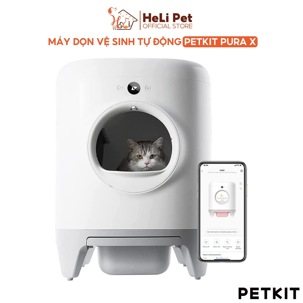 Máy Vệ Sinh, Dọn Phân Mèo Tự Động PETKIT PURA X  2024 - HeLiPet