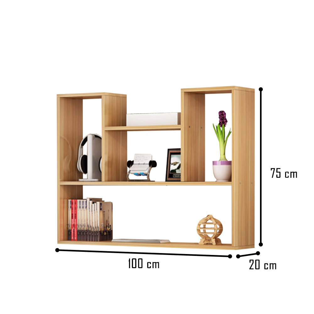 Kệ Treo Tường Vân Sồi - GP14 - Giá Gỗ Trang Trí Treo Tường 3 Ngăn Rộng Thoáng