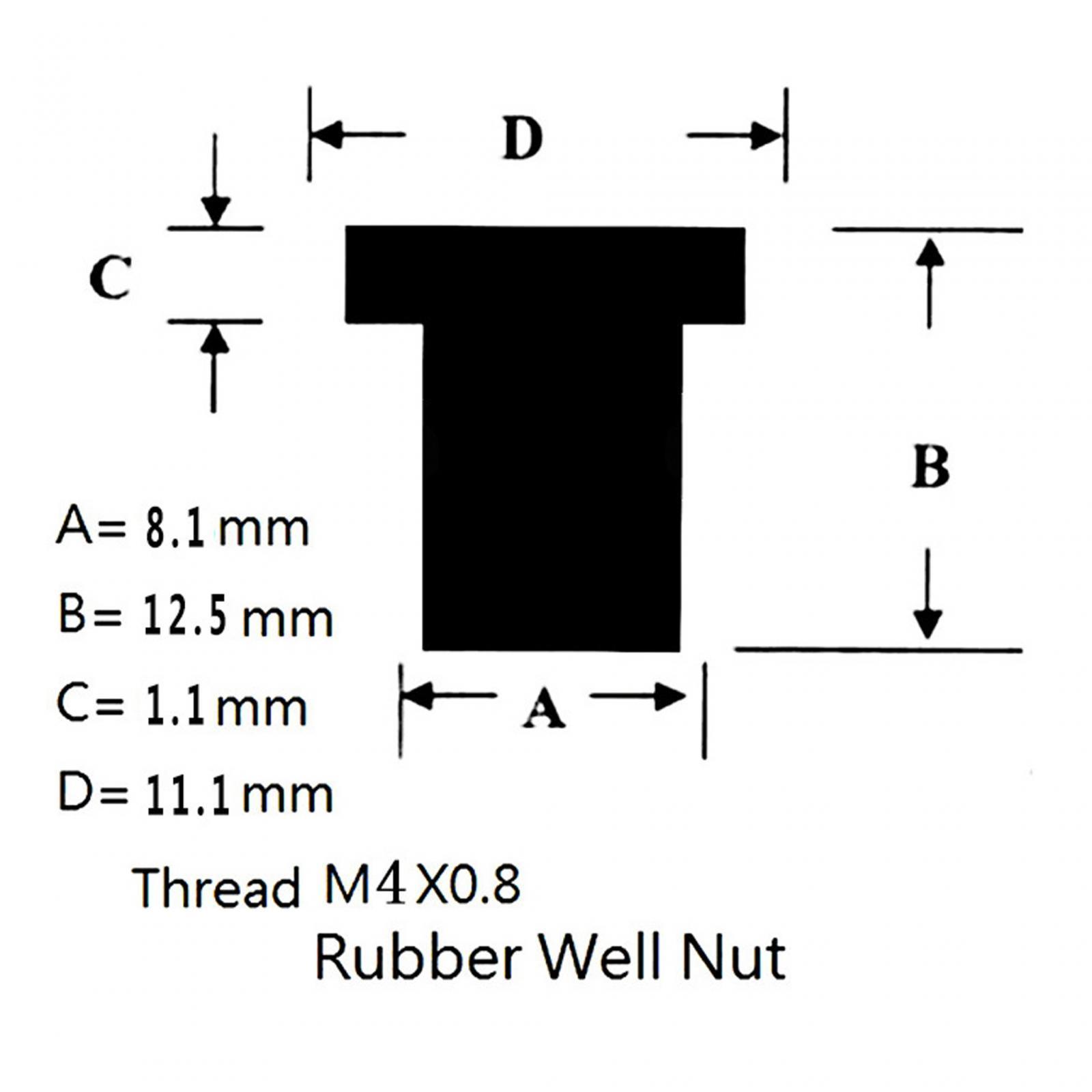 Durable Rubber Cowls Fastener Metric Universal Replace 10x M4