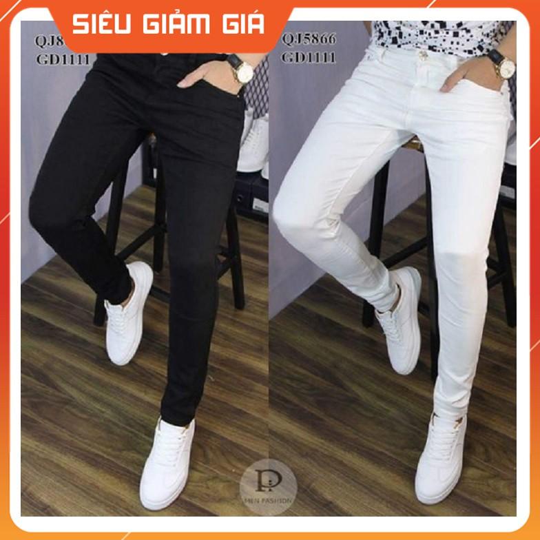 Quần jeans nam đen - trắng co giãn nhiều JCG11