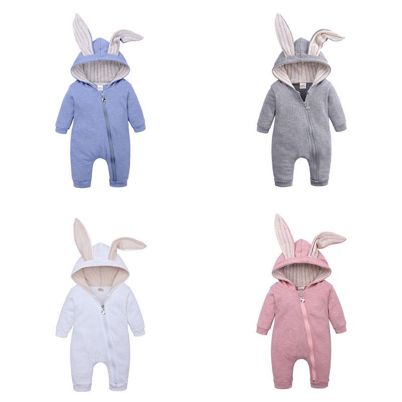 Hoạt Hình Bộ Quần Áo Bé Trai Liền Quần Mùa Xuân, Mùa Thu Quần Áo Bé Gái Cotton Sơ Sinh Rompers Áo Hoodie Dài Tay Cho Bé Trang Phục