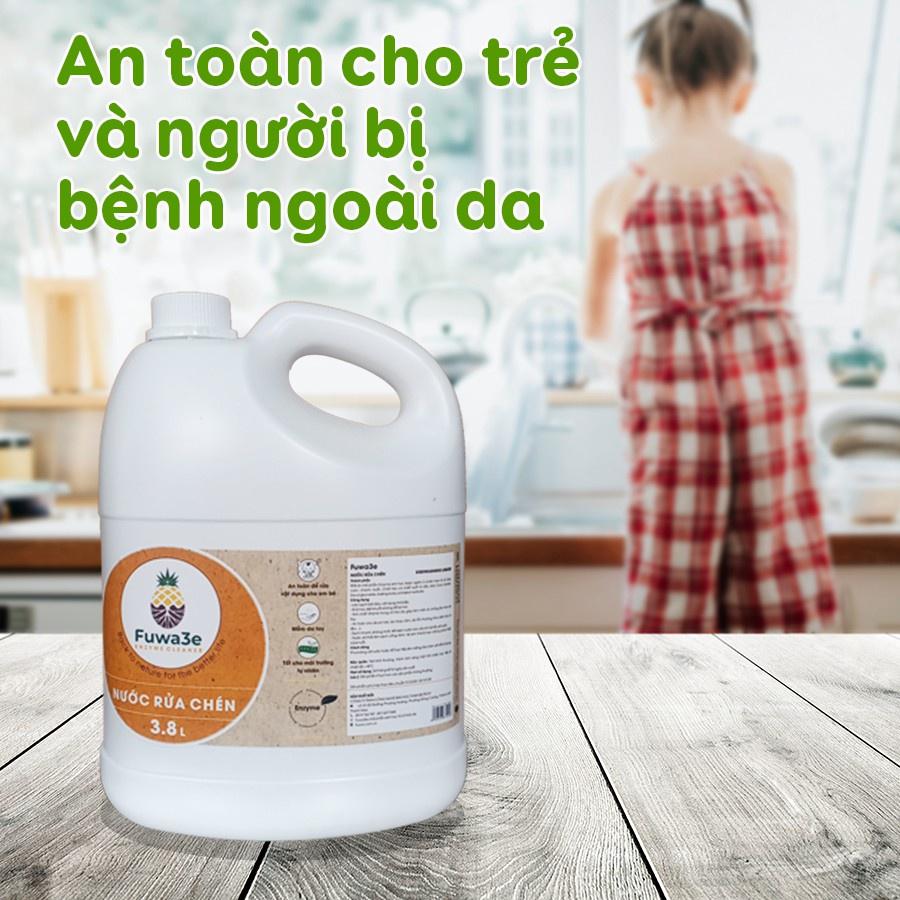 Nước Rửa Chén Fuwa3e 3800ml Hữu Cơ Sạch Kháng Khuẩn Sạch An Toàn Tiết Kiệm Enzyme sinh học