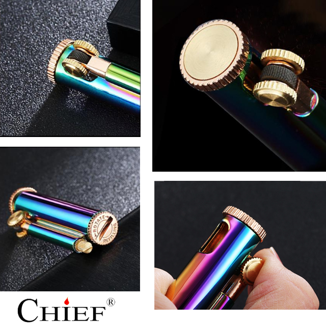 Vỏ Hột Quẹt Bật Lửa xăng đá Chief CF680 Nhỏ Gọn Kiểu Dáng Đẹp Độc Lạ - Dùng Xăng Bấc Đá Cao Cấp