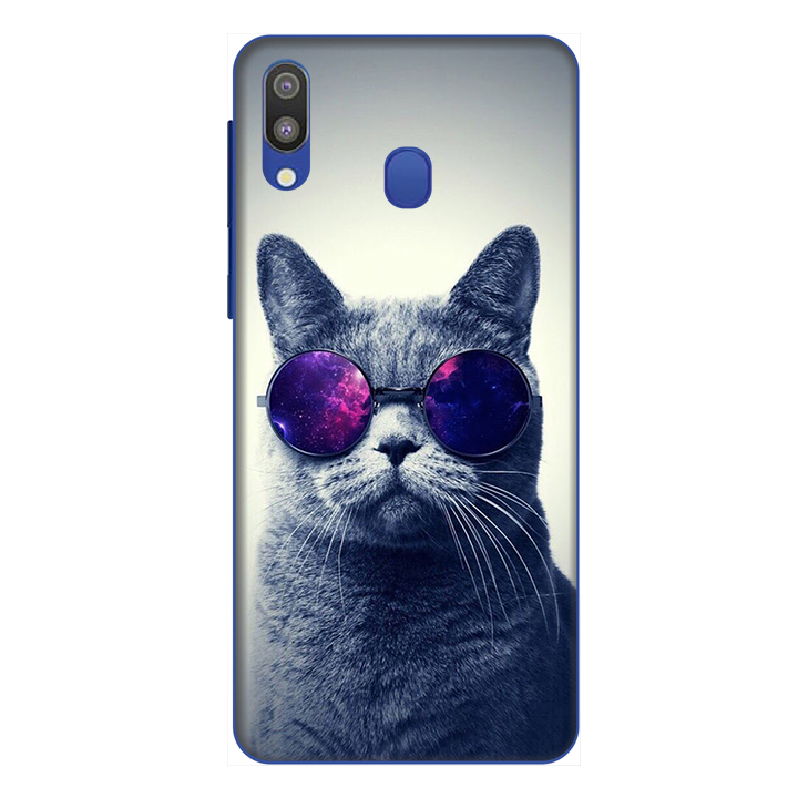 Ốp lưng điện thoại Samsung Galaxy M20 hình Mèo Con Đeo Kính Mẫu 2