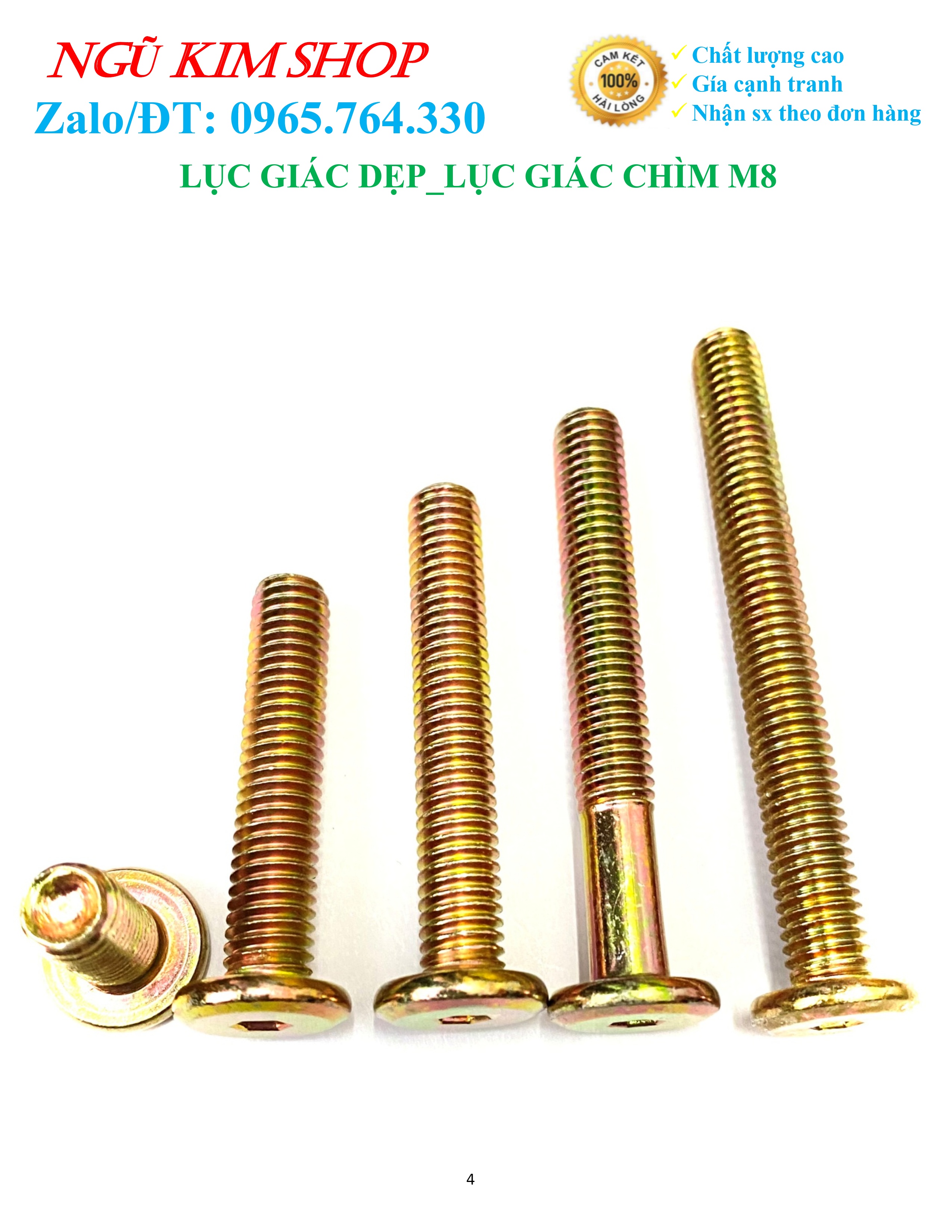 LỤC GIÁC DẸP _ LỤC GIÁC CHÌM M8