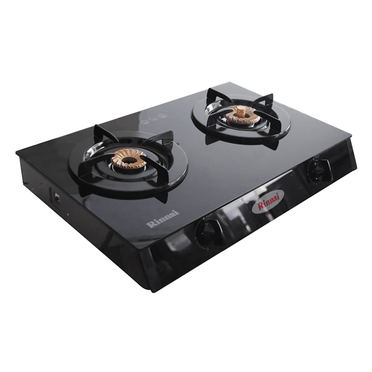 Bếp Ga Dương Đôi Rinnai RV-6Double Glass - Đen- Hãng chính hãng