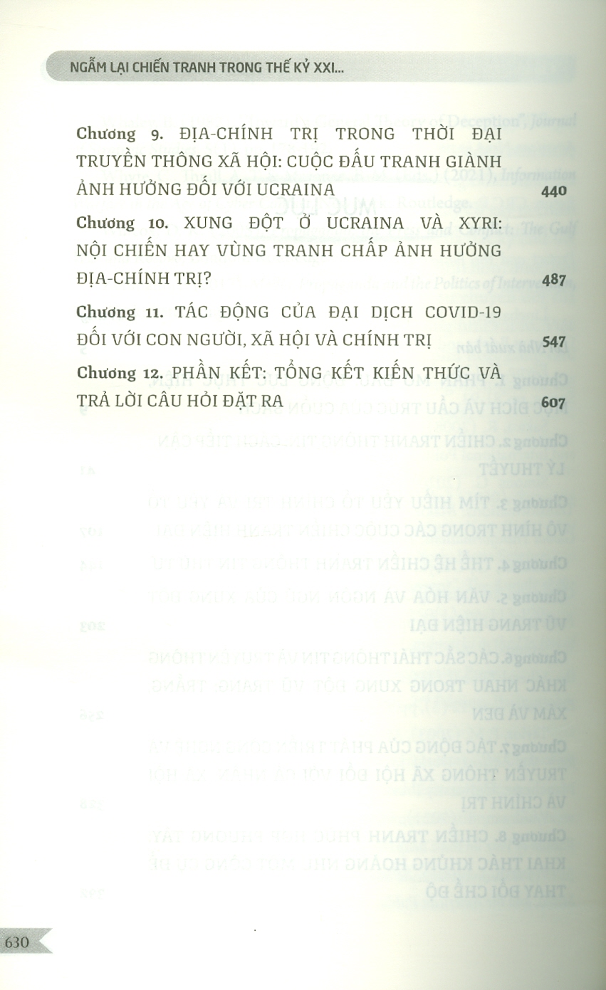 Ngẫm lại chiến tranh trong thế kỷ XXI ảnh hưởng và tác động của sự tổng hòa yếu tố chính trị thông tin và truyền thông - bản in 2025