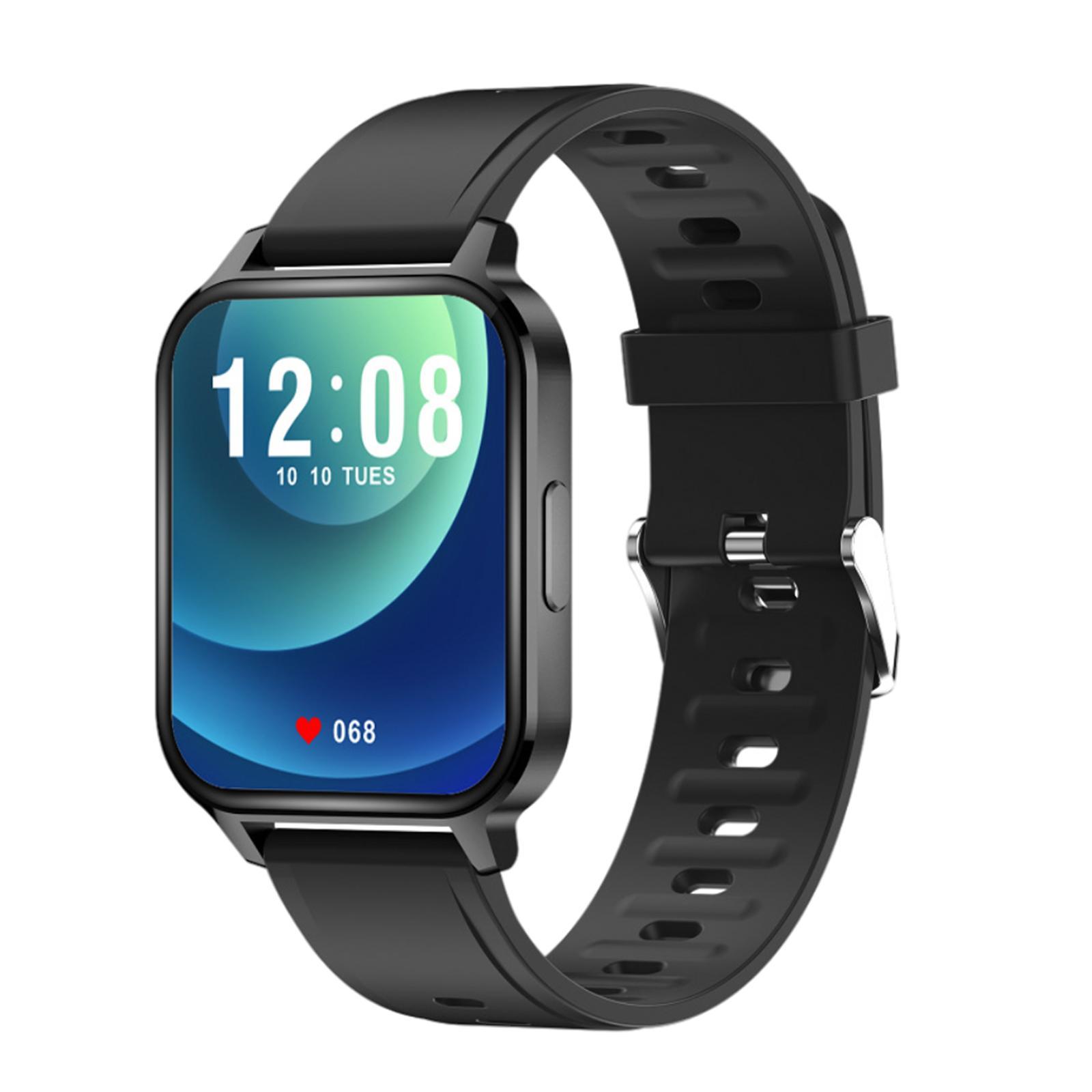 Smart Digital Smartwatch  Monitor IP68 Waterproof Fitness Black