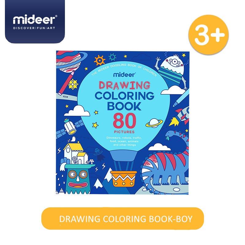 Đồ chơi thủ công 80 bức tranh tô màu cho bé Mideer Drawing Coloring, đồ chơi sáng tạo cho bé 2,3,4,5,6 tuổi