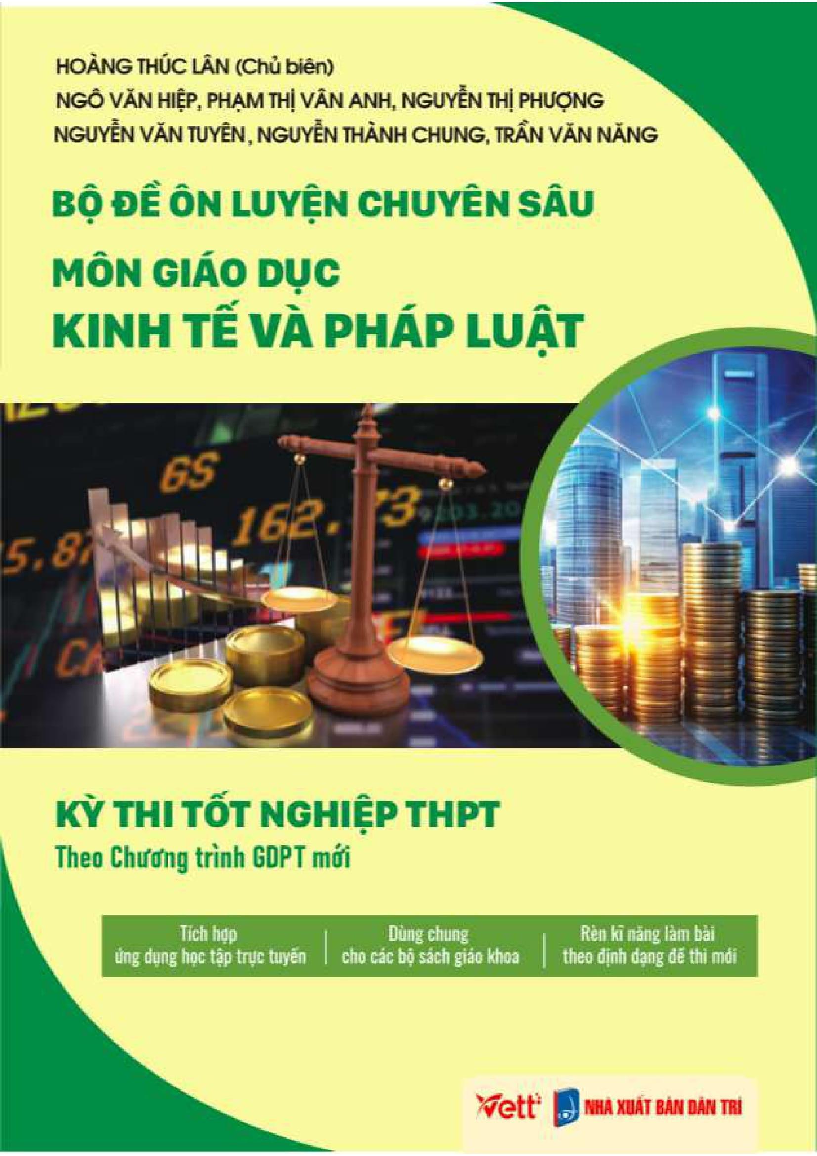 Sách - Bộ Đề Ôn Luyện Chuyên Sâu - Môn Giáo Dục Kinh Tế Và Pháp Luật - Kỳ Thi Tốt Nghiệp THPT Theo Chương Trình GDPT Mới