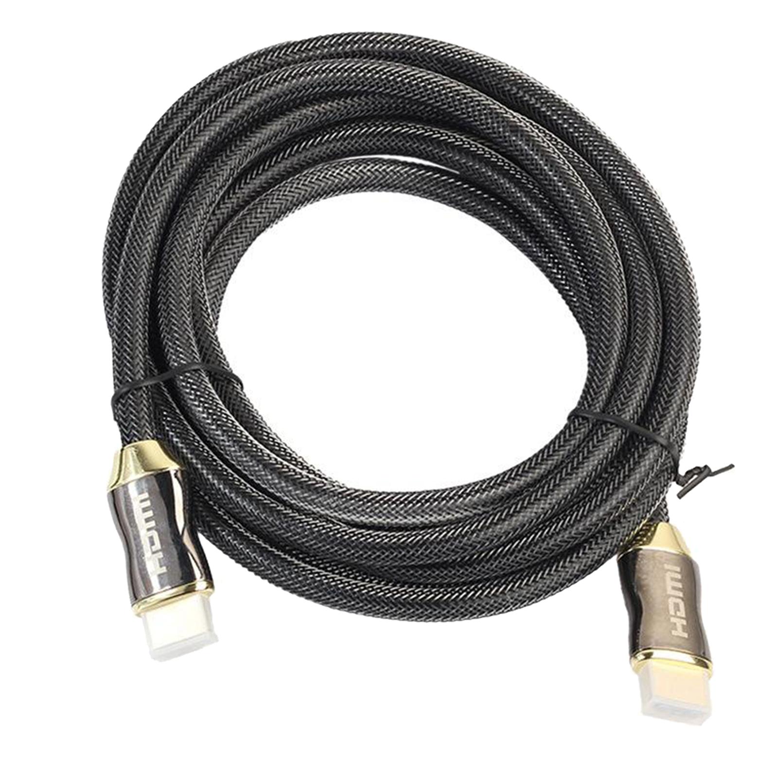 4K HDMI Cable | High Speed, Braided & Gold Connectors, 4K 60Hz, Ultra HD, 2K, Compatible | for PS5, Monitor, Laptop & More