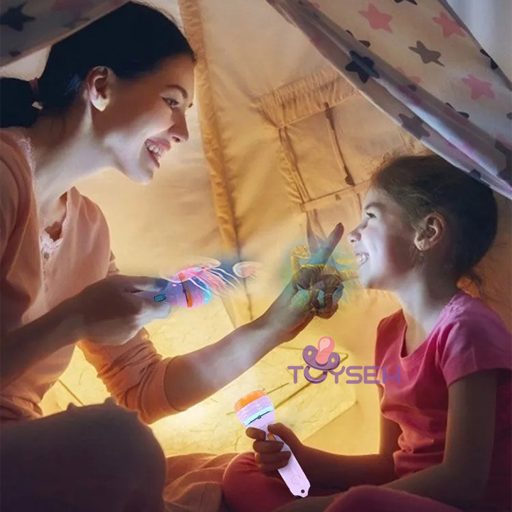Đèn pin chiếu hình 24 mẫu hình 3d chiếu tường cho bé - Đồ chơi đèn pin chiếu tường hình thẻ - Quà tặng sinh nhật cho trẻ em