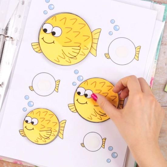 Bộ học liệu Montessori bóc dán Học liệu hoạt động mùa hè - Đồ chơi giáo dục sớm Montessori