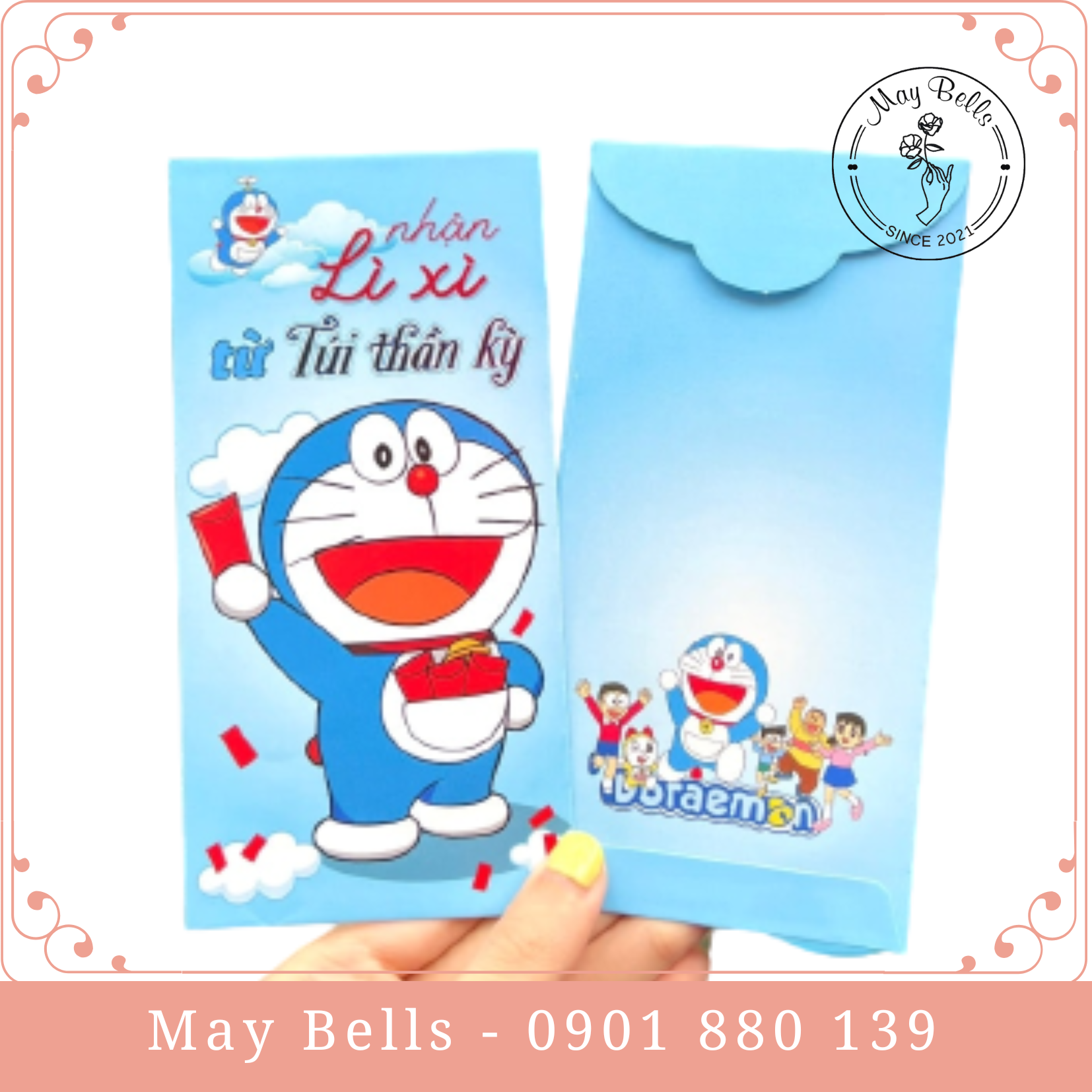 Bao Lì Xì Tết 2024 Giáp Thìn DORAEMON GẤU DÂU Được Chọn Mẫu, Bao Lì Xì Cute Cho Bé