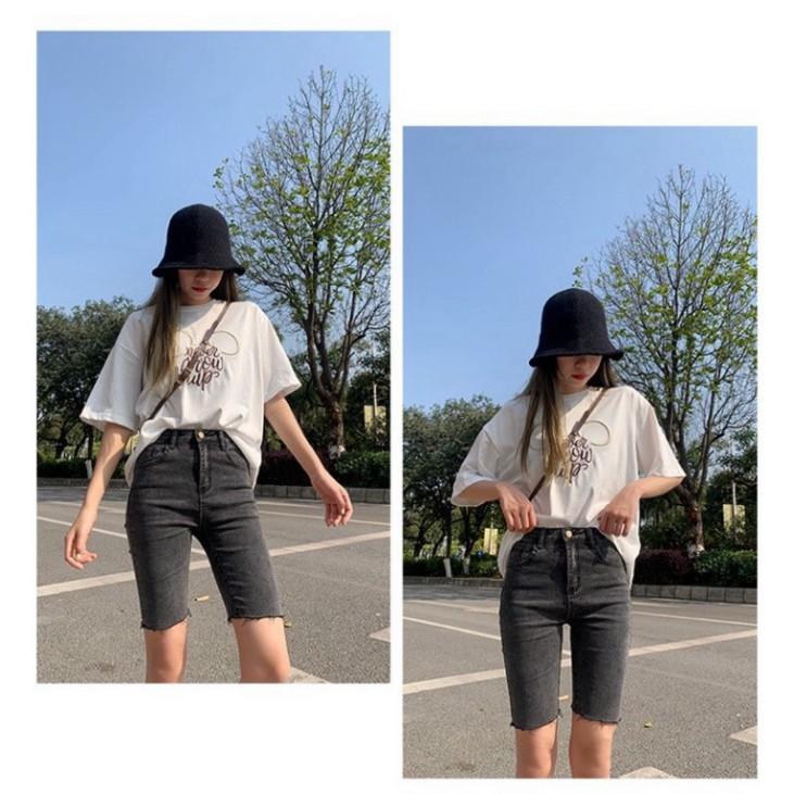 Quần Jeans Ngố BIG SIZE- LƯNG CAO - PHOM EO CAO TRÊN RỐN - Quần Jeans Lửng CO GIÃN