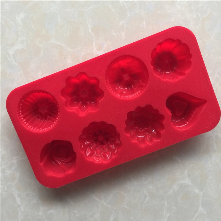 Khuôn silicon hoa tim tròn