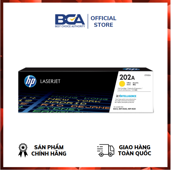 Mực in HP 202A Yellow Original LaserJet Toner Cartridge (CF502A) - Hàng chính hãng