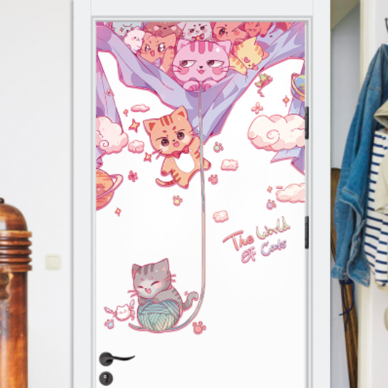 Decal trang trí tường - Những chú mèo quậy phá