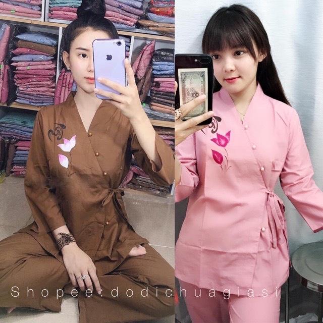 ĐỒ LAM ĐI CHÙA -Thư Pháp Trang Nhã