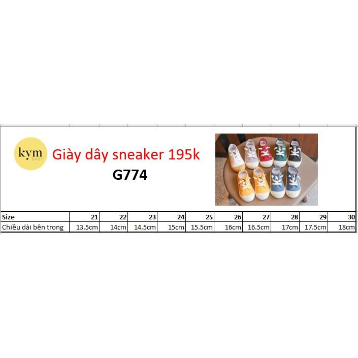 Giày thể thao dây sneaker cho bé G774