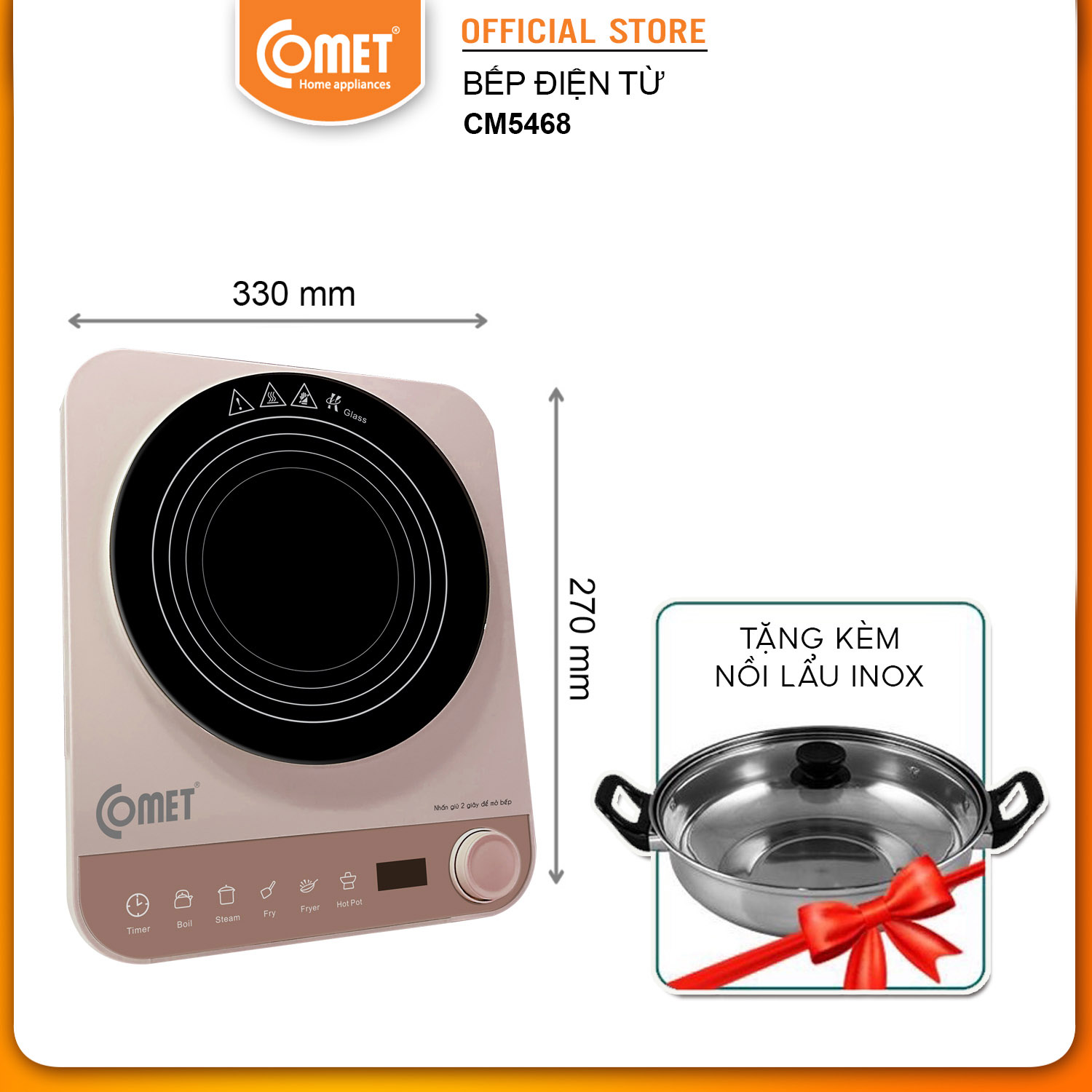 Bếp điện từ cảm ứng Comet - CM5468 - Hàng Chính Hãng