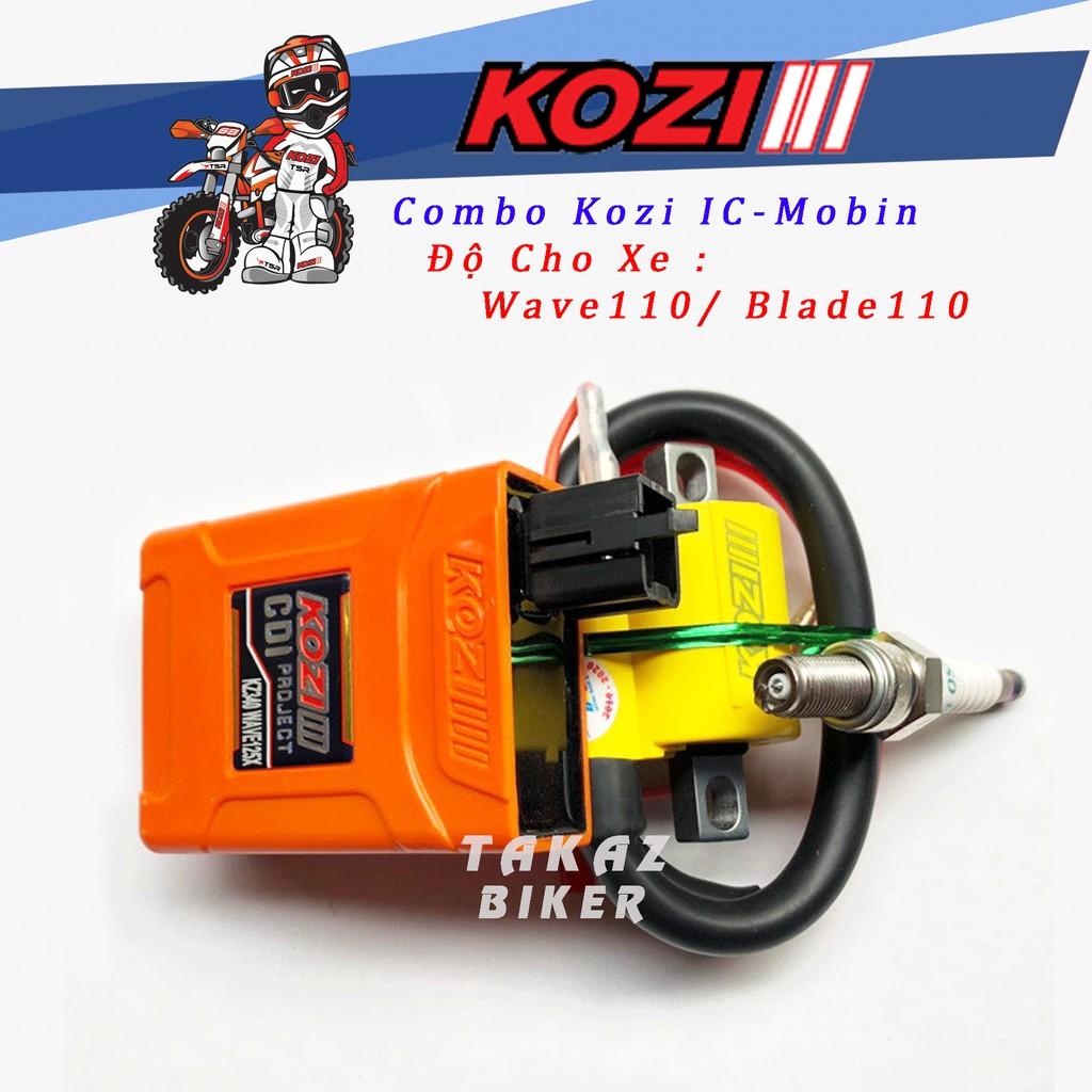 Combo Độ dàn lửa cho Wave Alpha 110, Blade 110 - KOZI Malaysia - IC - Mobin - Bugi ( thế qua SHARK )