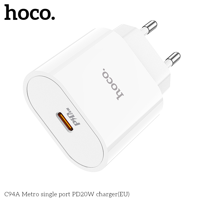 Cốc Sạc Nhanh Hoco. Dành Cho C94A PD20W Cổng Sạc Type-C Hàng Chính Hãng