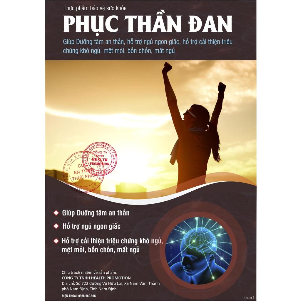 Phục thần đan Giúp dưỡng tâm an thần, hỗ trợ cải thiện triệu mất ngủ, mệt mỏi, hồi hộp, bồn chồn