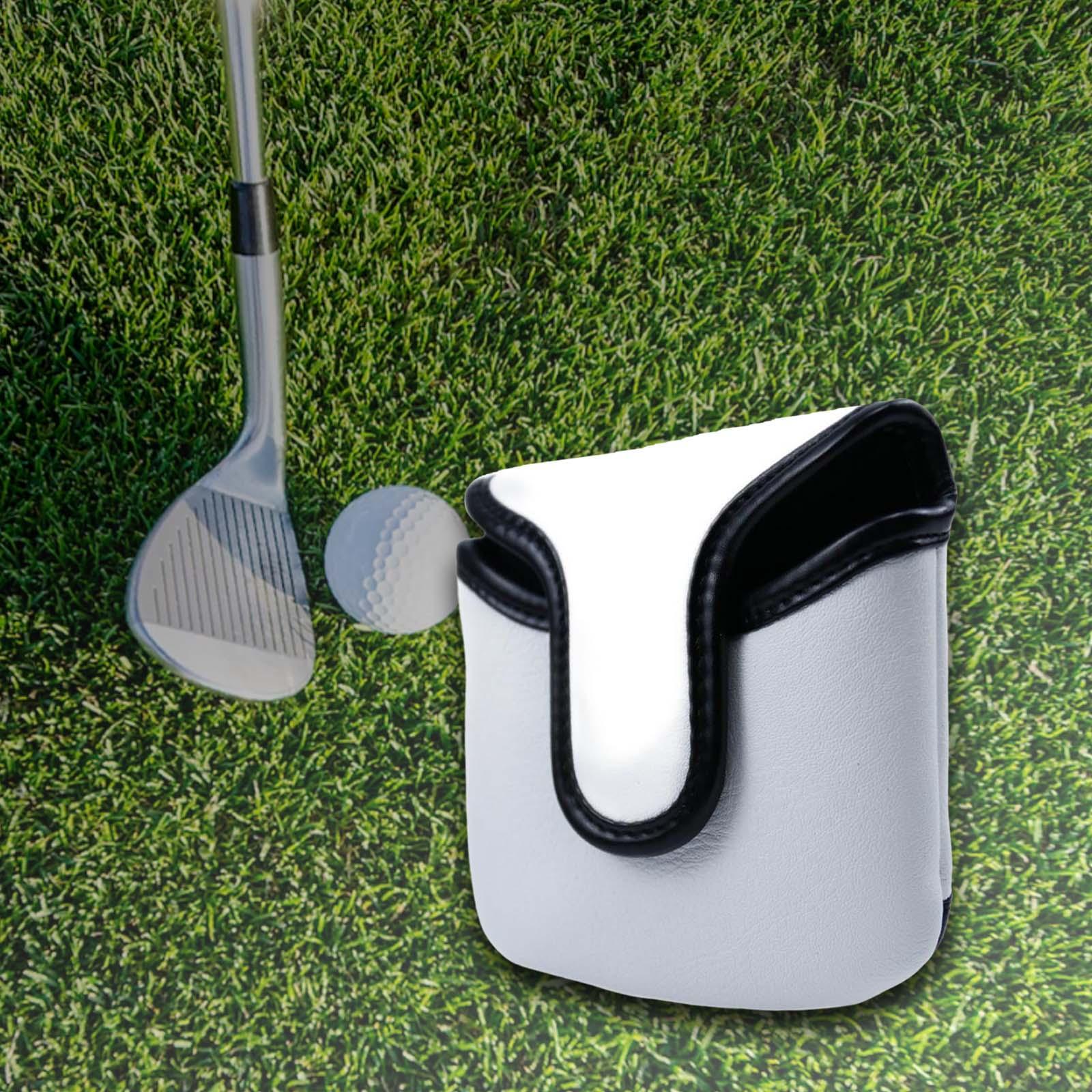 2x PU Golf Club Training Headcover Golf Mallet Putter Head Cover