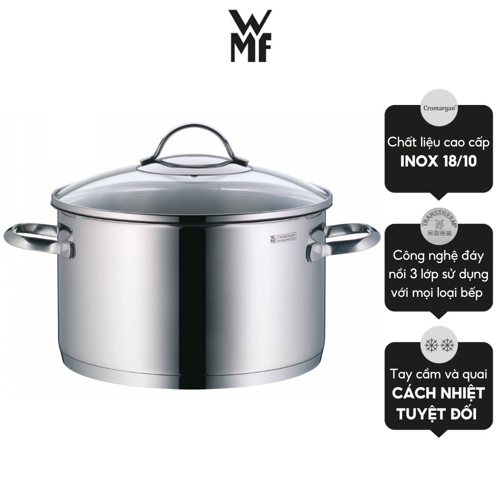 Nồi Canh Thép Không Gỉ WMF Provence Plus 24cm 5,7L Đáy 3 Lớp Nguyên Khối Dùng Cho Mọi Loại Bếp - 0722246380