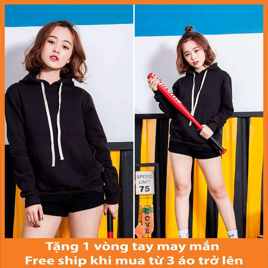Áo Hoodie Nữ Nỉ Basic Full Size Full Màu Có Mũ Dày Dặn